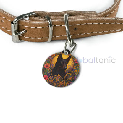 Black Kelpie Dog Tag - Vintage Design Gift for Dog Lovers & Pet Owners 1’’ Pets