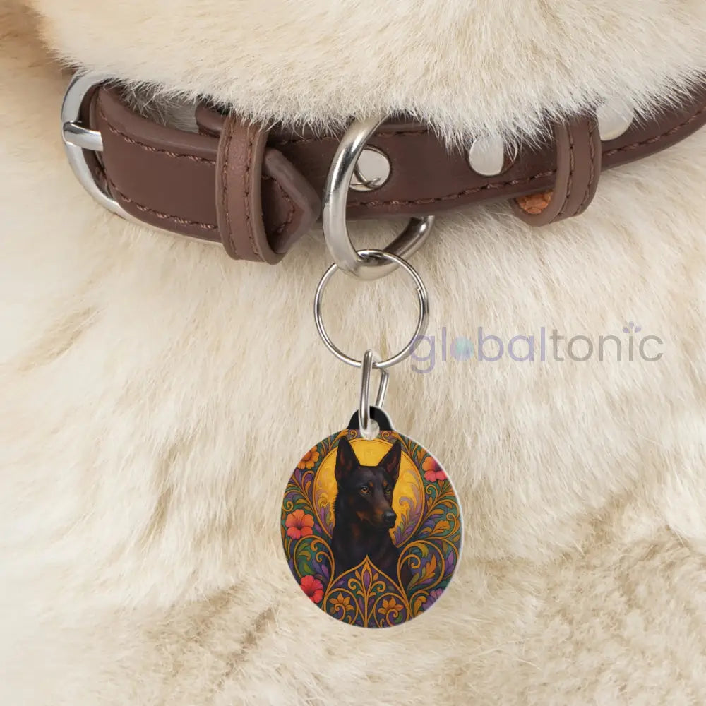 Black Kelpie Dog Tag - Vintage Design Gift for Dog Lovers & Pet Owners 1’’ Pets