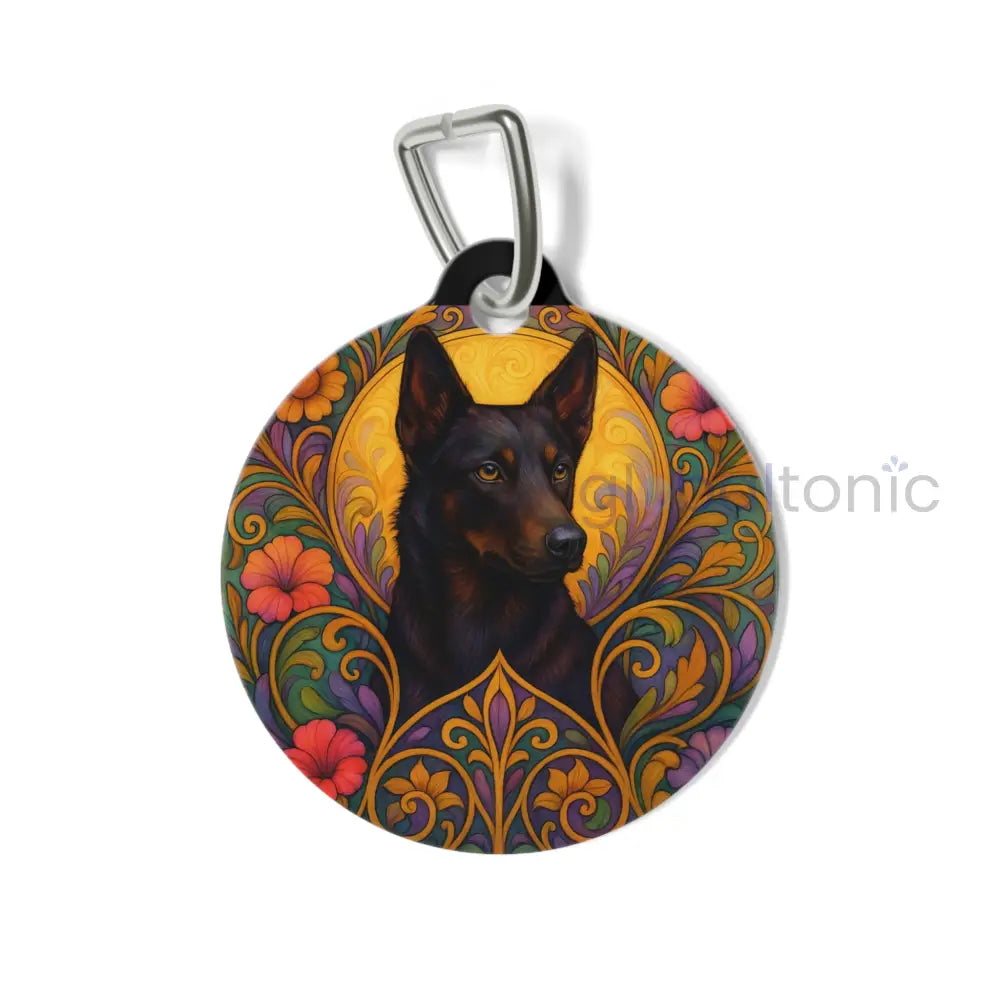 Black Kelpie Dog Tag - Vintage Design Gift for Dog Lovers & Pet Owners 1’’ Pets