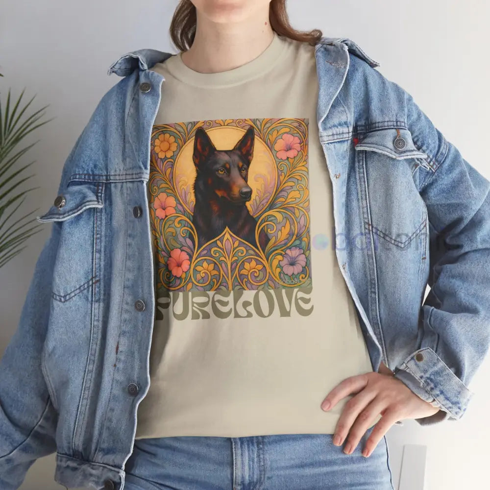 Black Kelpie Vintage Graphic T-Shirt – Unisex Cotton Tee for Dog Lovers T-Shirt