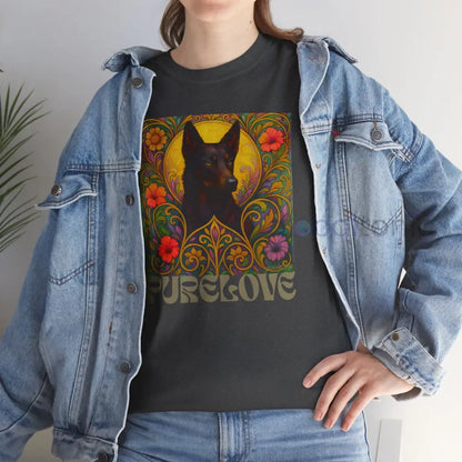 Black Kelpie Vintage Graphic T-Shirt – Unisex Cotton Tee for Dog Lovers T-Shirt