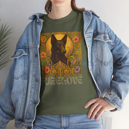 Black Kelpie Vintage Graphic T-Shirt – Unisex Cotton Tee for Dog Lovers T-Shirt