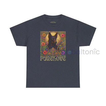 Black Kelpie Vintage Graphic T-Shirt – Unisex Cotton Tee for Dog Lovers Heather Navy / S T-Shirt