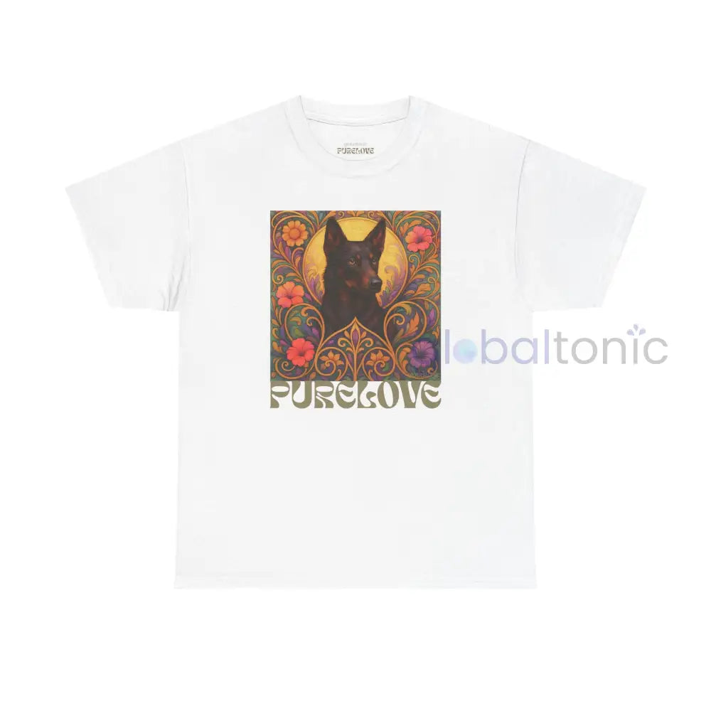 Black Kelpie Vintage Graphic T-Shirt – Unisex Cotton Tee for Dog Lovers White / S T-Shirt