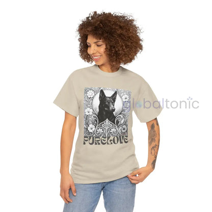 Black Kelpie Vintage Unisex Cotton Tee for Dog Lovers (Black & White) T-Shirt