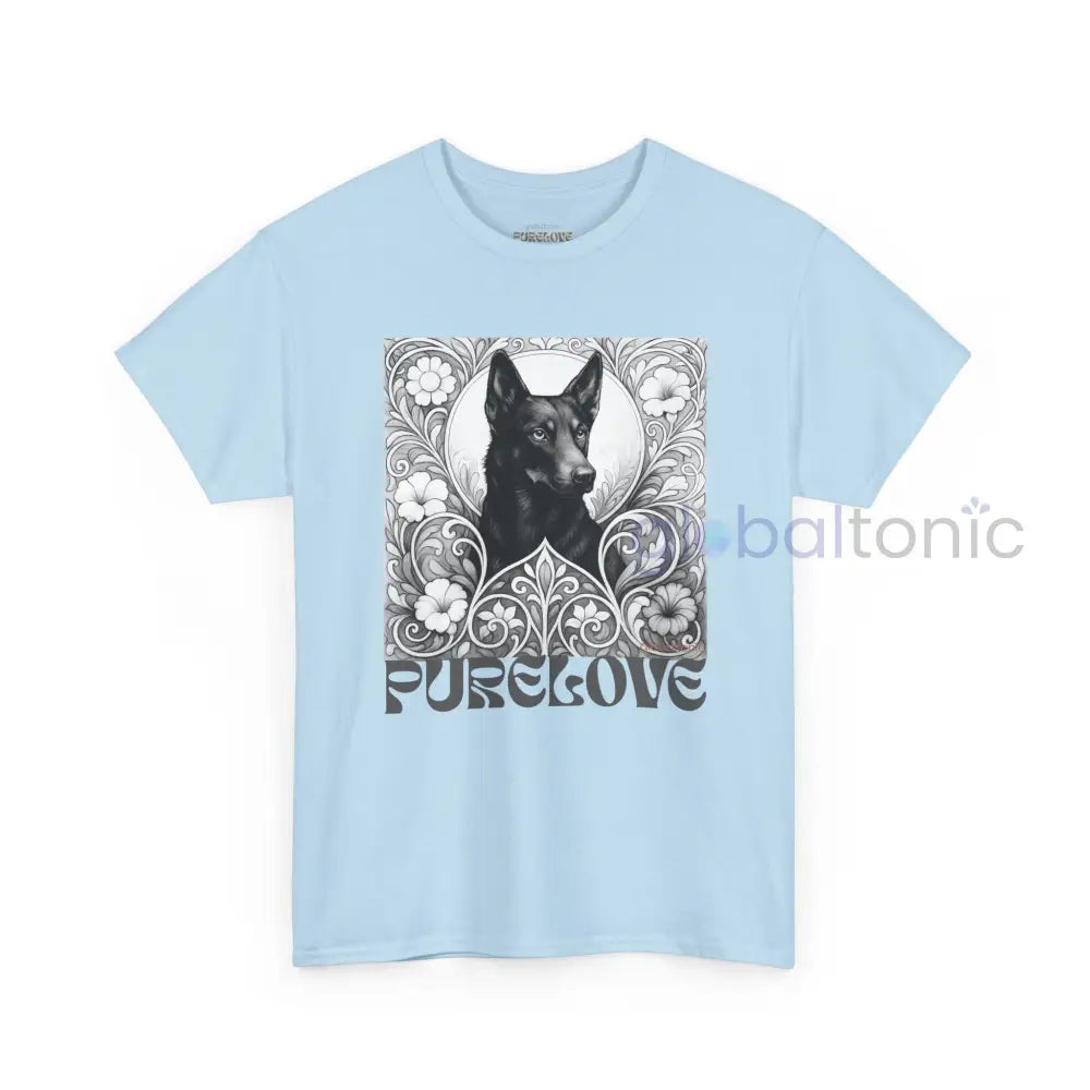 Black Kelpie Vintage Unisex Cotton Tee for Dog Lovers (Black & White) T-Shirt