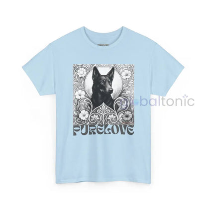 Black Kelpie Vintage Unisex Cotton Tee for Dog Lovers (Black & White) T-Shirt