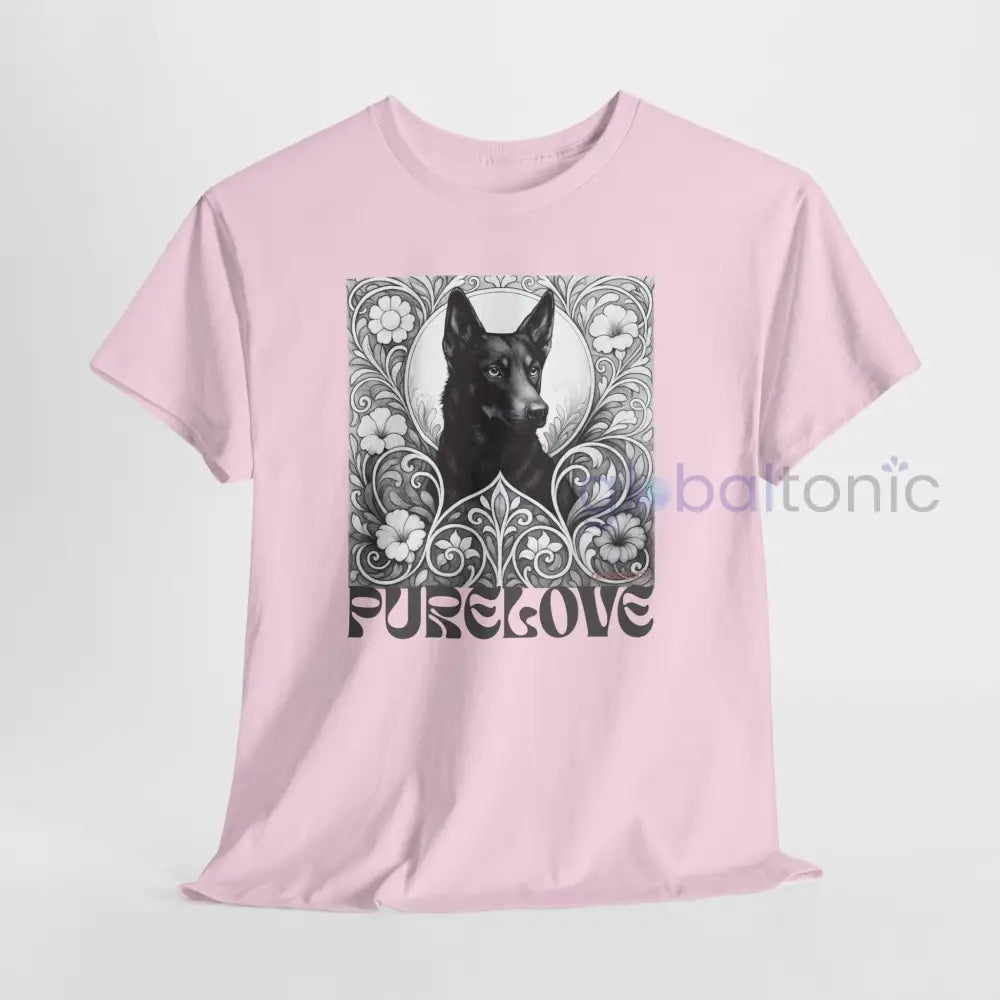 Black Kelpie Vintage Unisex Cotton Tee for Dog Lovers (Black & White) T-Shirt
