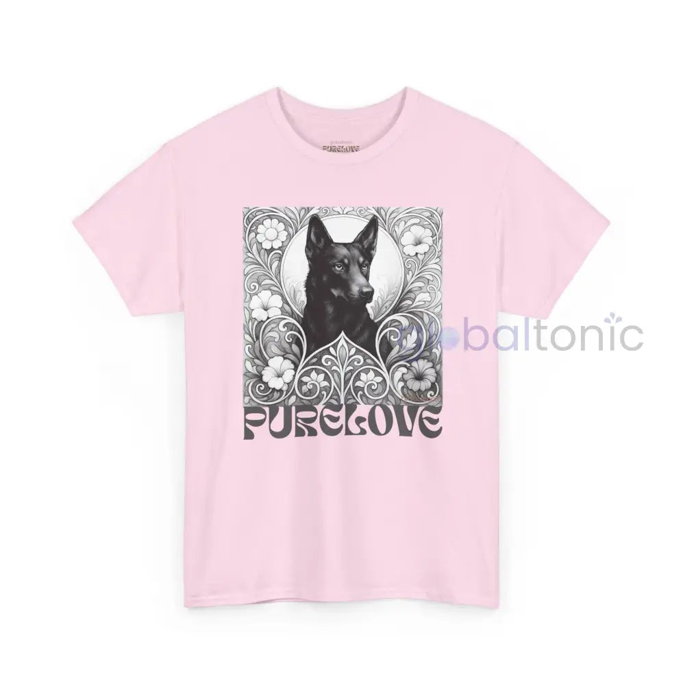 Black Kelpie Vintage Unisex Cotton Tee for Dog Lovers (Black & White) T-Shirt