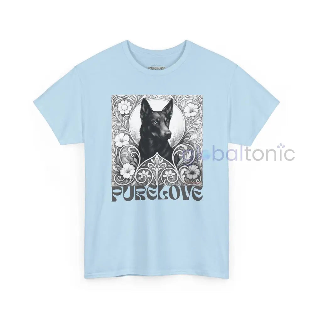 Black Kelpie Vintage Unisex Cotton Tee for Dog Lovers (Black & White) T-Shirt