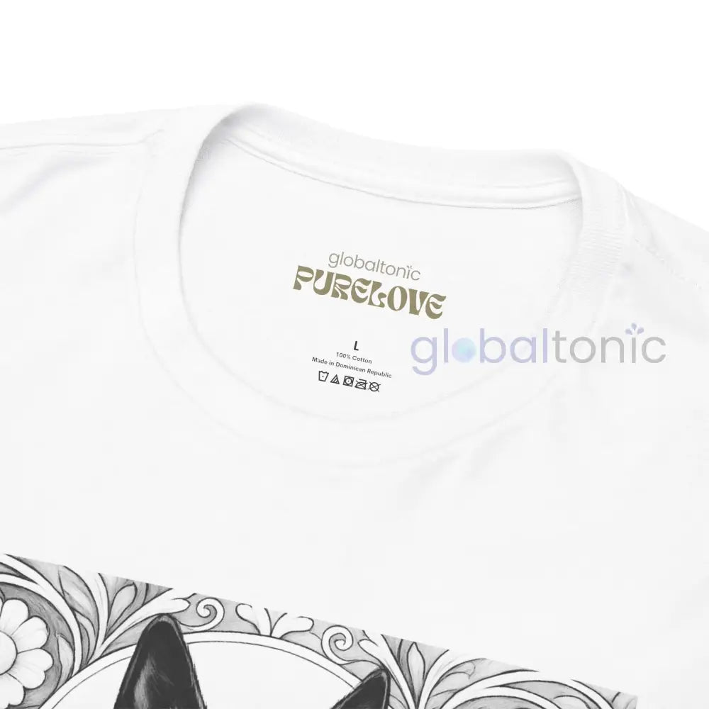 Black Kelpie Vintage Unisex Cotton Tee for Dog Lovers (Black & White) T-Shirt