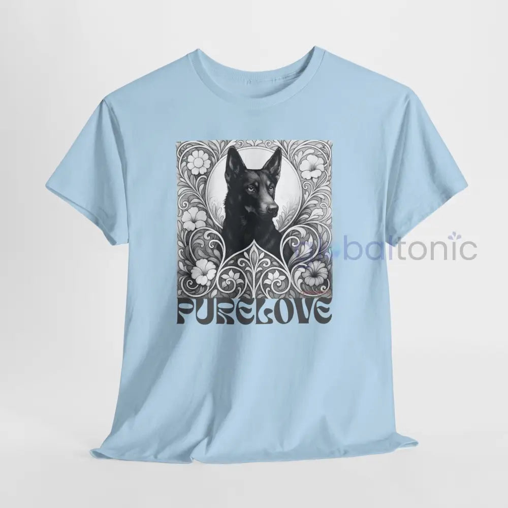 Black Kelpie Vintage Unisex Cotton Tee for Dog Lovers (Black & White) T-Shirt