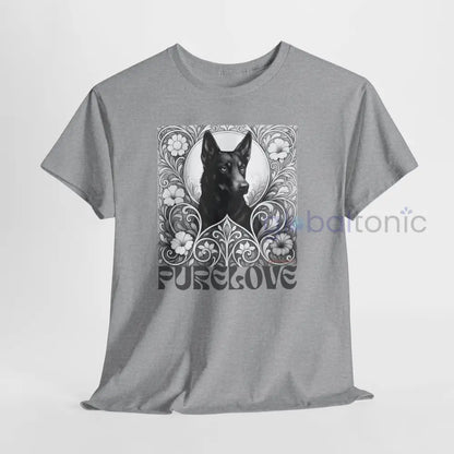 Black Kelpie Vintage Unisex Cotton Tee for Dog Lovers (Black & White) T-Shirt