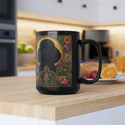 Black Poodle Dog Lover Black Mug – Vintage Pet Themed Cup for Gifts & Home Decor Mug