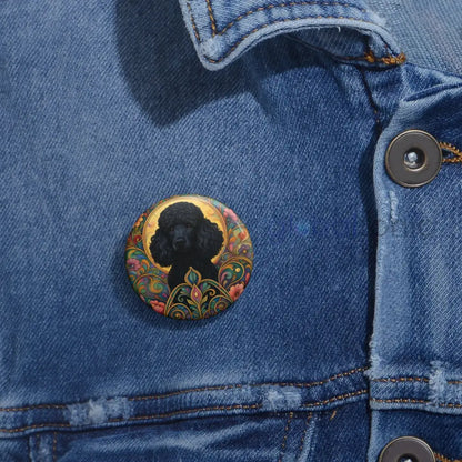 Black Poodle Dog Pin Button - Vintage Design Gift for Dog Lovers & Pet Owners Accessories