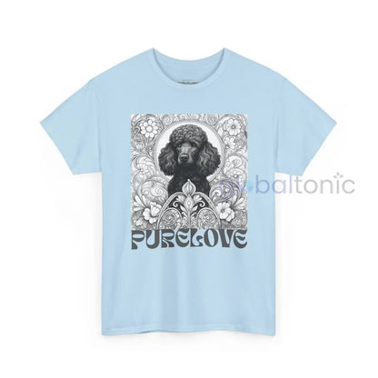 Black Poodle Vintage Unisex Cotton Tee for Dog Lovers (Black & White) T-Shirt