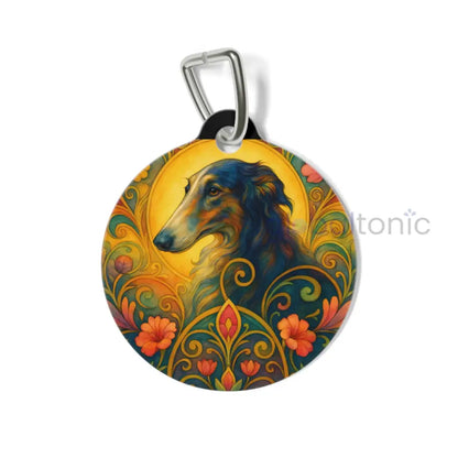 Borzoi Dog Tag - Vintage Design Gift for Dog Lovers & Pet Owners 1’’ Pets