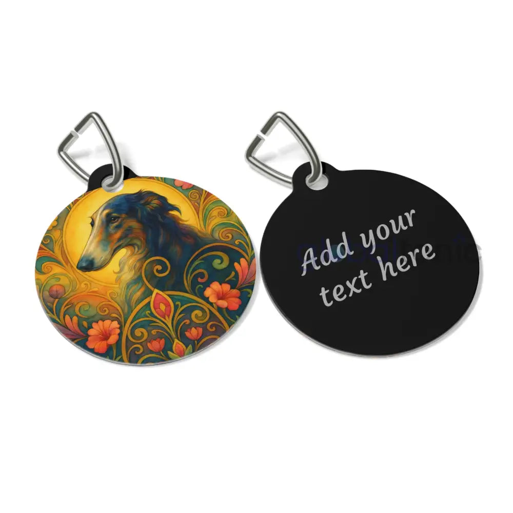 Borzoi Dog Tag - Vintage Design Gift for Dog Lovers & Pet Owners 1’’ Pets