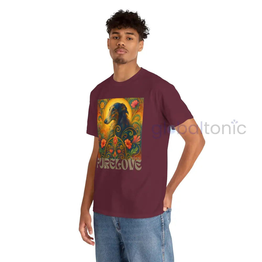 Borzoi Vintage Graphic T-Shirt – Unisex Cotton Tee for Dog Lovers T-Shirt