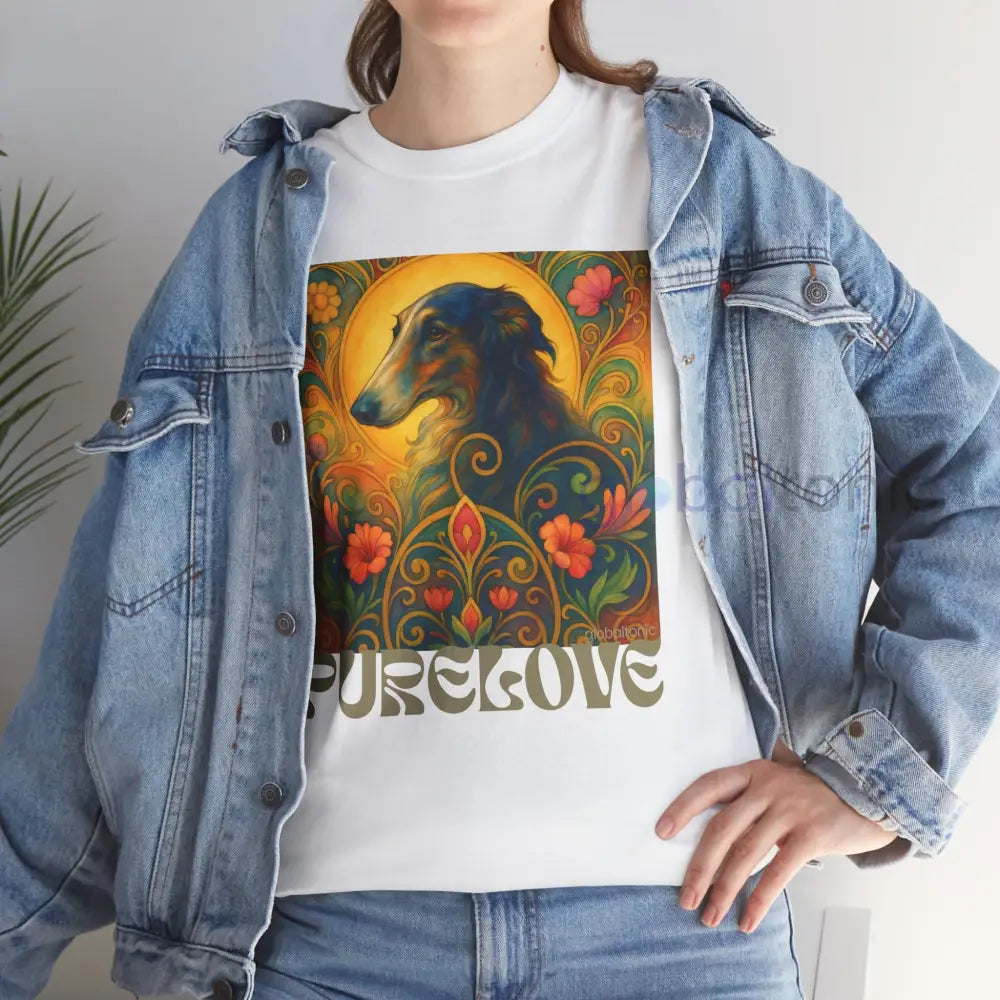 Borzoi Vintage Graphic T-Shirt – Unisex Cotton Tee for Dog Lovers T-Shirt