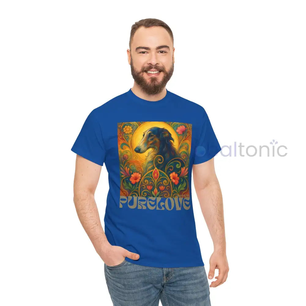 Borzoi Vintage Graphic T-Shirt – Unisex Cotton Tee for Dog Lovers T-Shirt