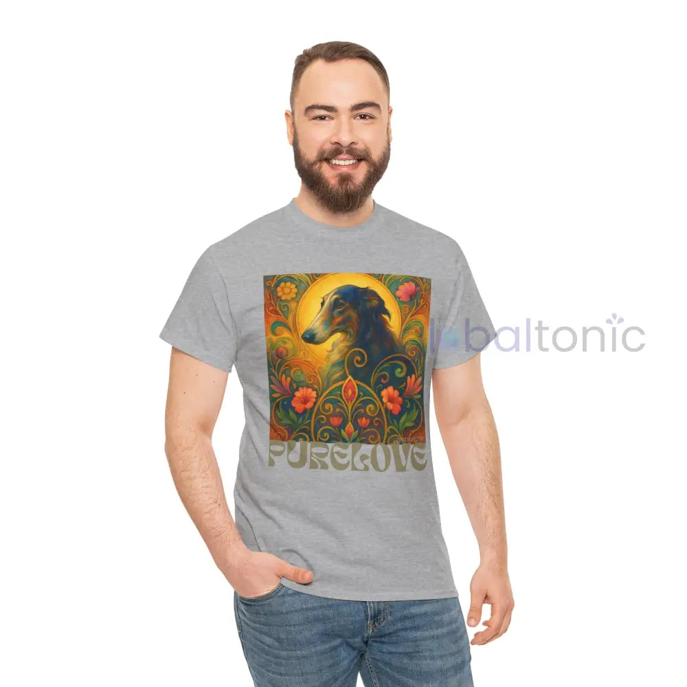 Borzoi Vintage Graphic T-Shirt – Unisex Cotton Tee for Dog Lovers T-Shirt