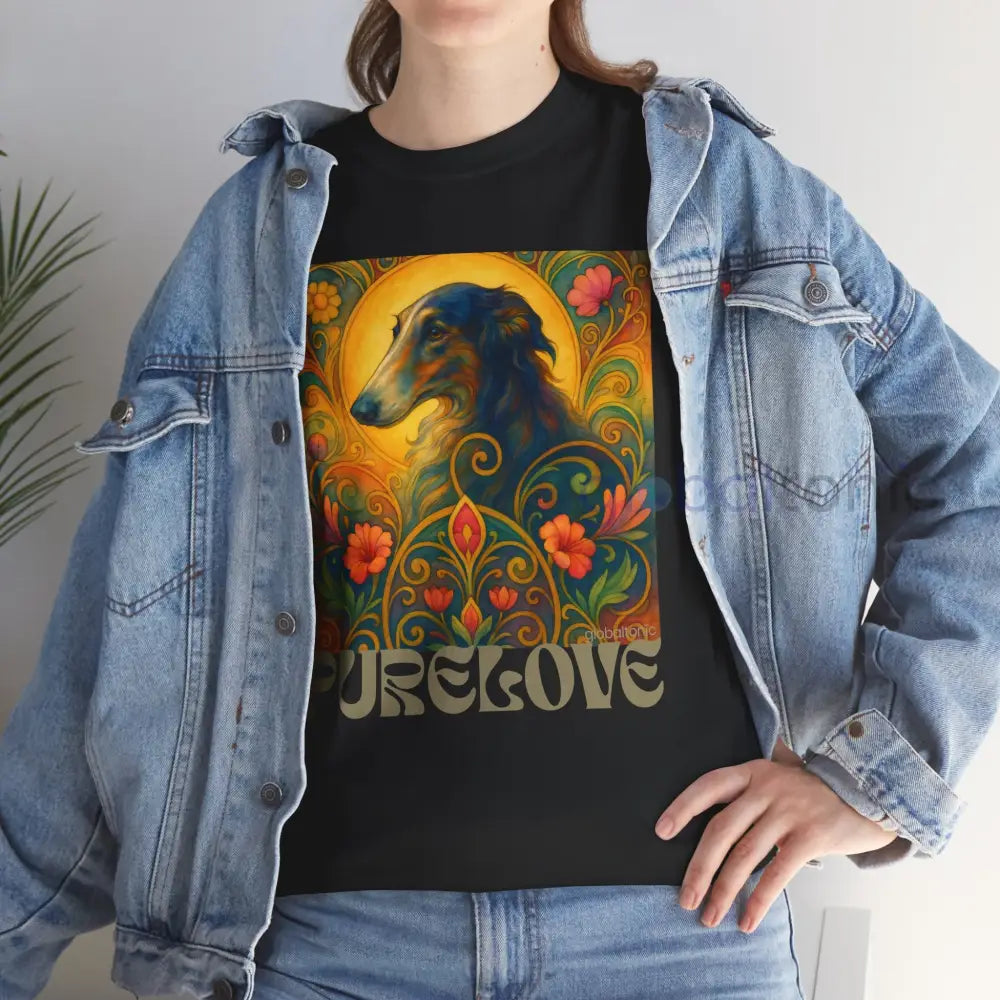 Borzoi Vintage Graphic T-Shirt – Unisex Cotton Tee for Dog Lovers T-Shirt