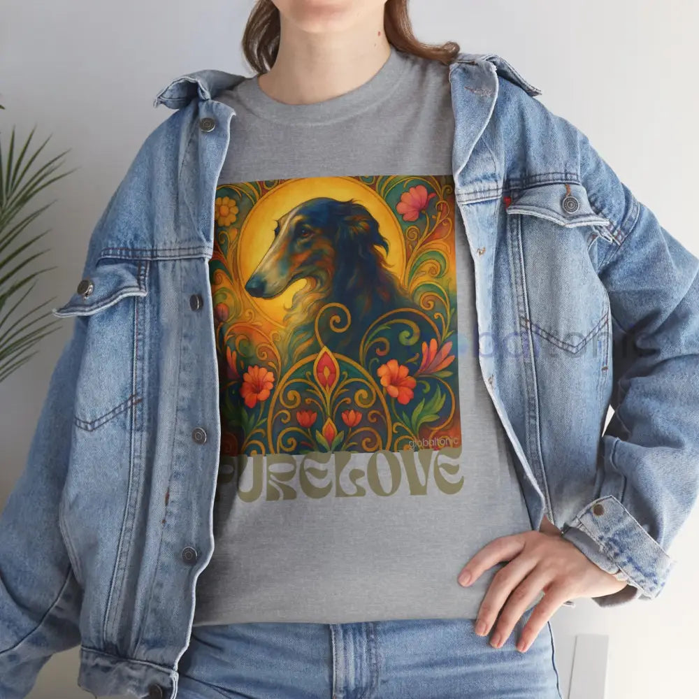 Borzoi Vintage Graphic T-Shirt – Unisex Cotton Tee for Dog Lovers T-Shirt