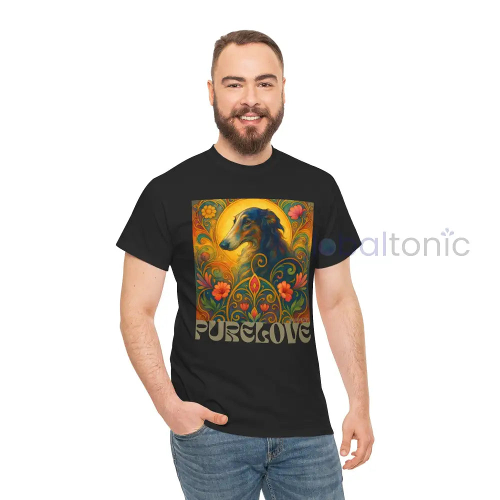 Borzoi Vintage Graphic T-Shirt – Unisex Cotton Tee for Dog Lovers T-Shirt