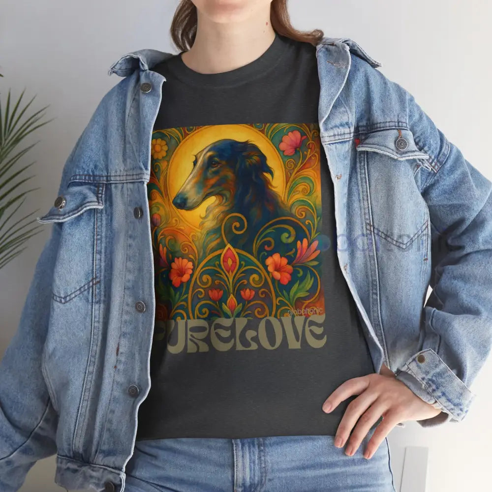 Borzoi Vintage Graphic T-Shirt – Unisex Cotton Tee for Dog Lovers T-Shirt