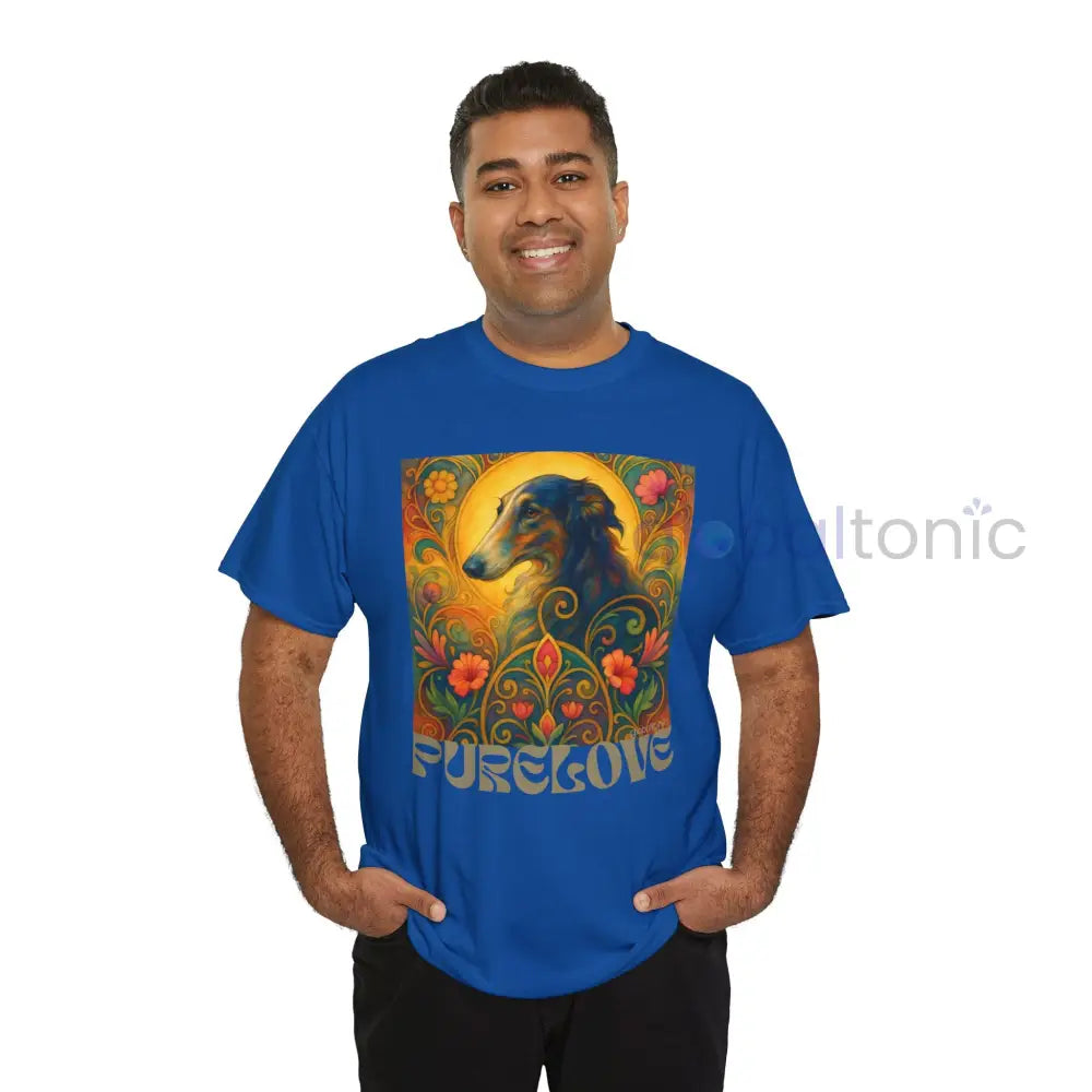 Borzoi Vintage Graphic T-Shirt – Unisex Cotton Tee for Dog Lovers T-Shirt