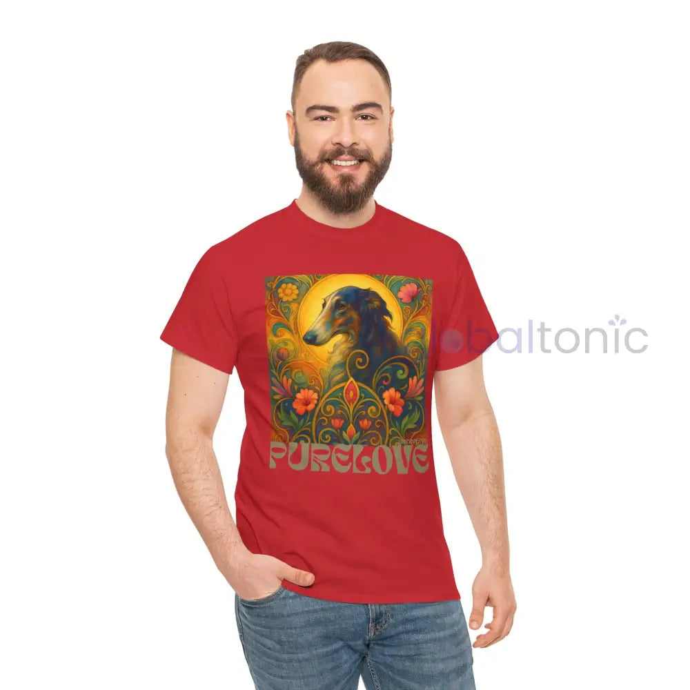 Borzoi Vintage Graphic T-Shirt – Unisex Cotton Tee for Dog Lovers T-Shirt