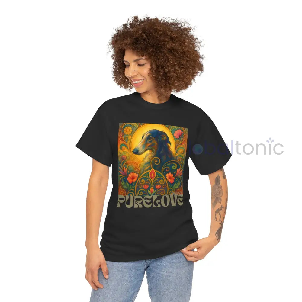 Borzoi Vintage Graphic T-Shirt – Unisex Cotton Tee for Dog Lovers T-Shirt