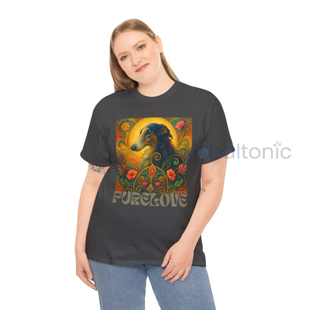 Borzoi Vintage Graphic T-Shirt – Unisex Cotton Tee for Dog Lovers T-Shirt