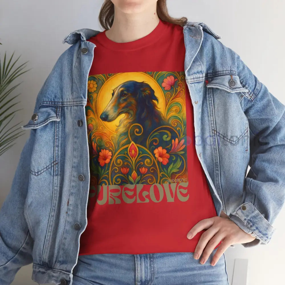 Borzoi Vintage Graphic T-Shirt – Unisex Cotton Tee for Dog Lovers T-Shirt