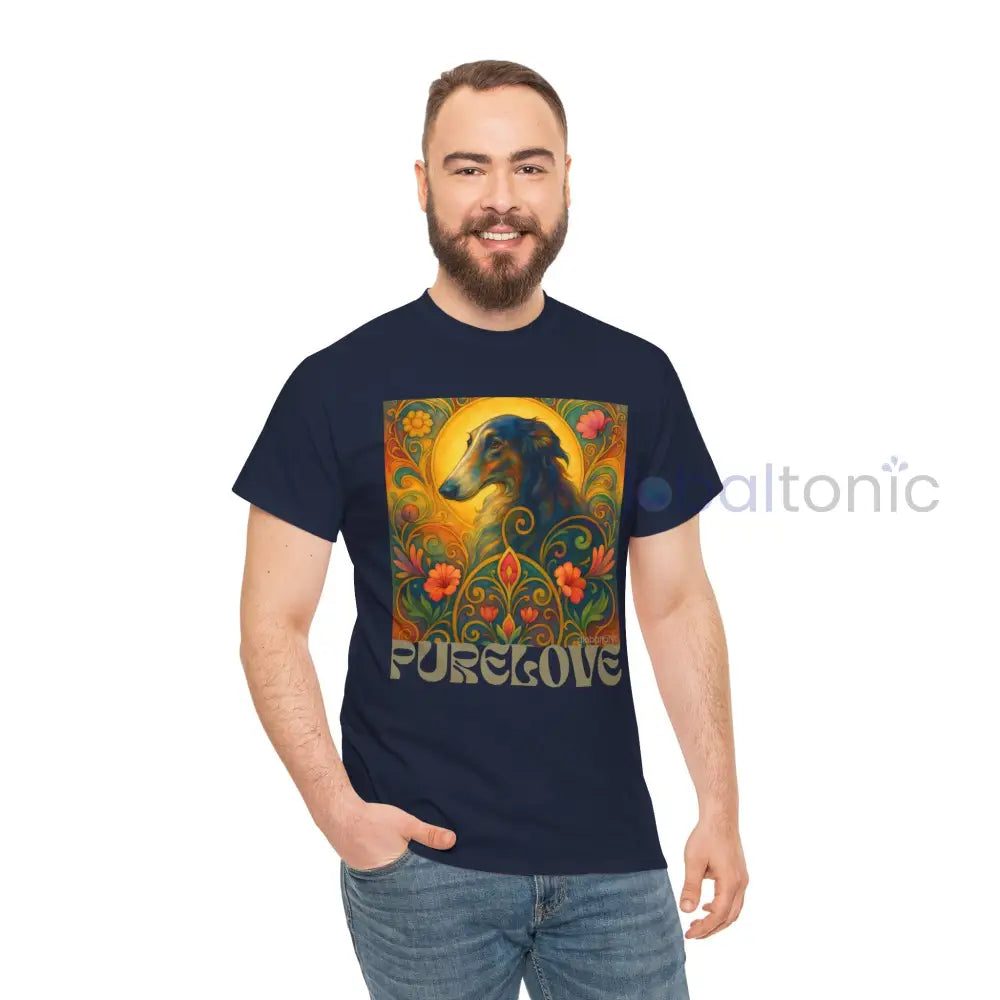 Borzoi Vintage Graphic T-Shirt – Unisex Cotton Tee for Dog Lovers T-Shirt