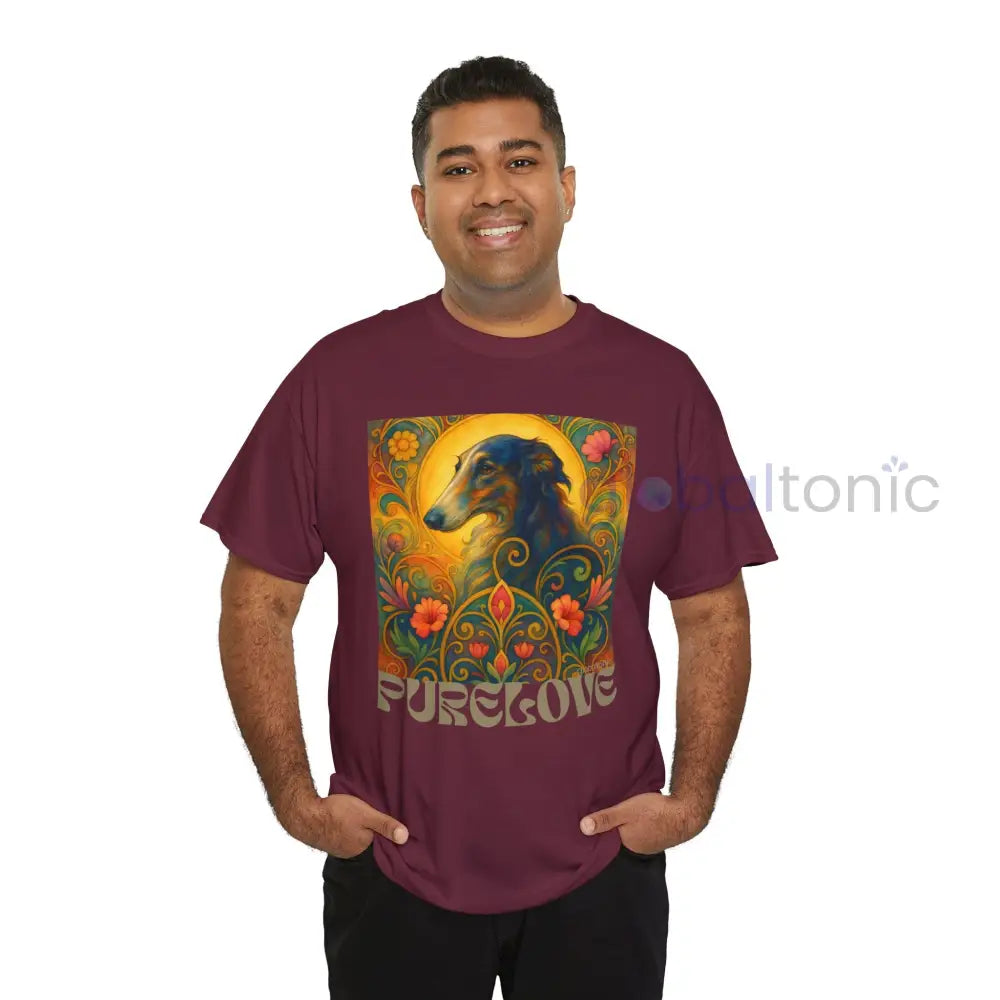 Borzoi Vintage Graphic T-Shirt – Unisex Cotton Tee for Dog Lovers T-Shirt