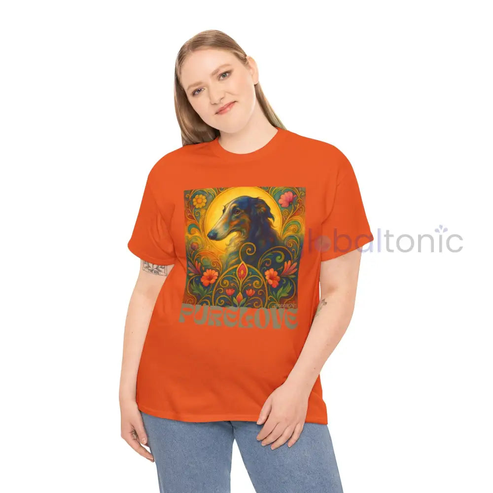 Borzoi Vintage Graphic T-Shirt – Unisex Cotton Tee for Dog Lovers T-Shirt