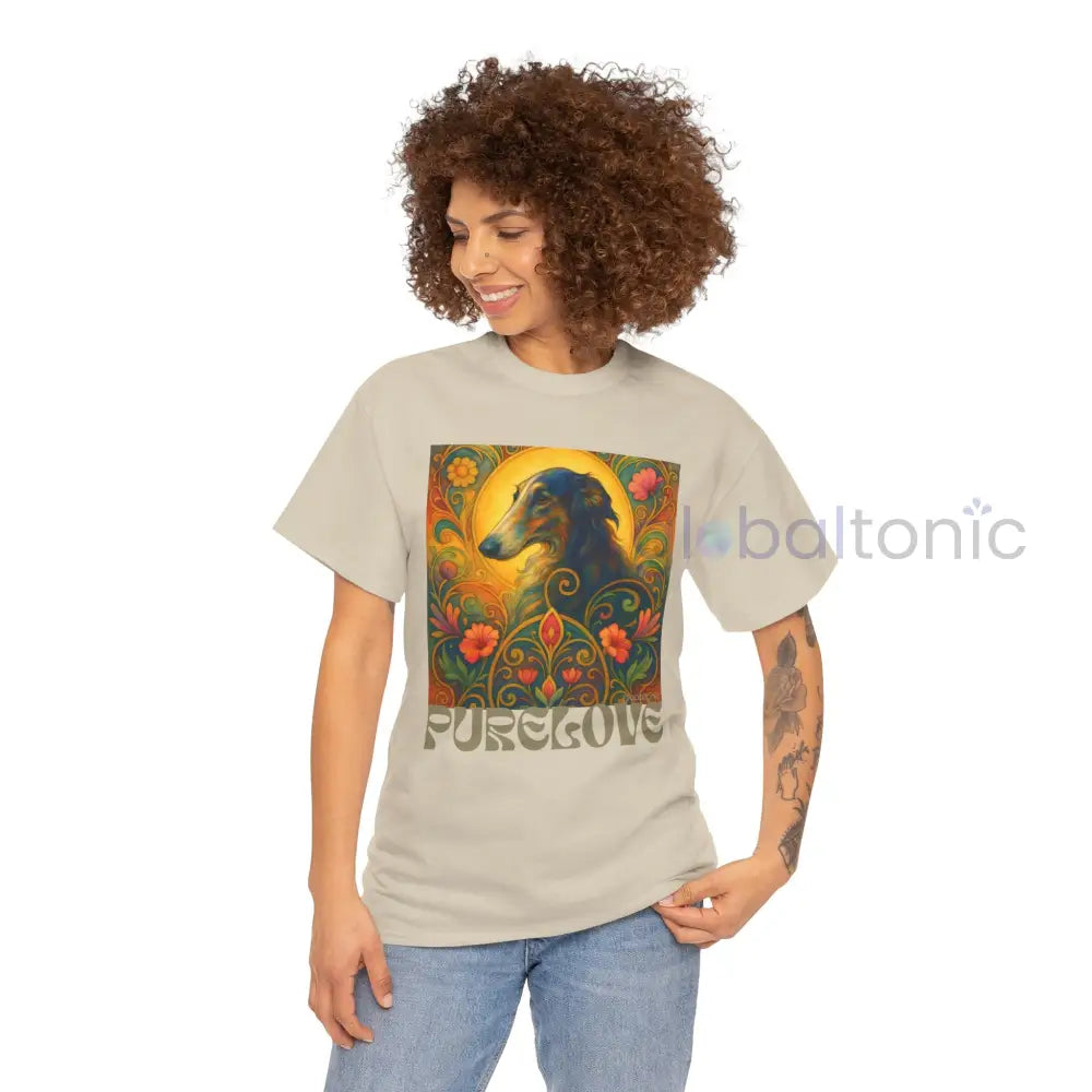 Borzoi Vintage Graphic T-Shirt – Unisex Cotton Tee for Dog Lovers T-Shirt