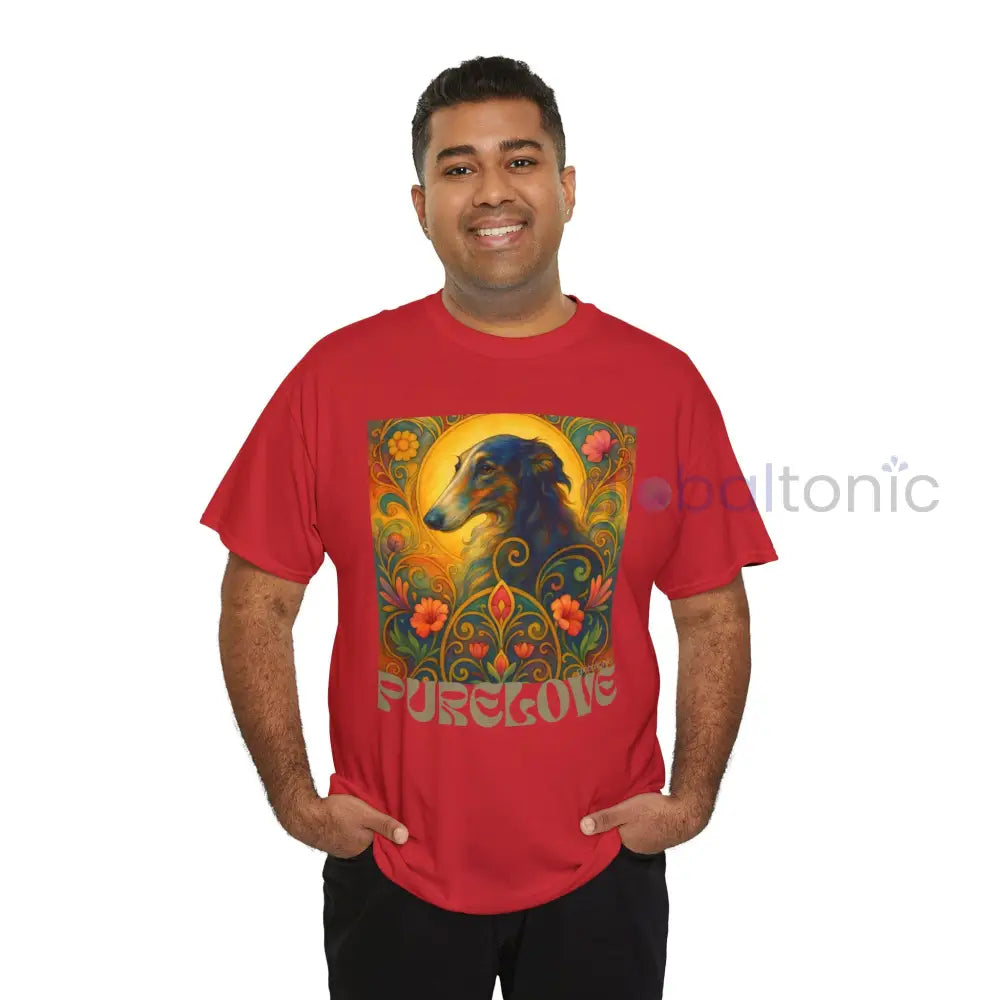 Borzoi Vintage Graphic T-Shirt – Unisex Cotton Tee for Dog Lovers T-Shirt