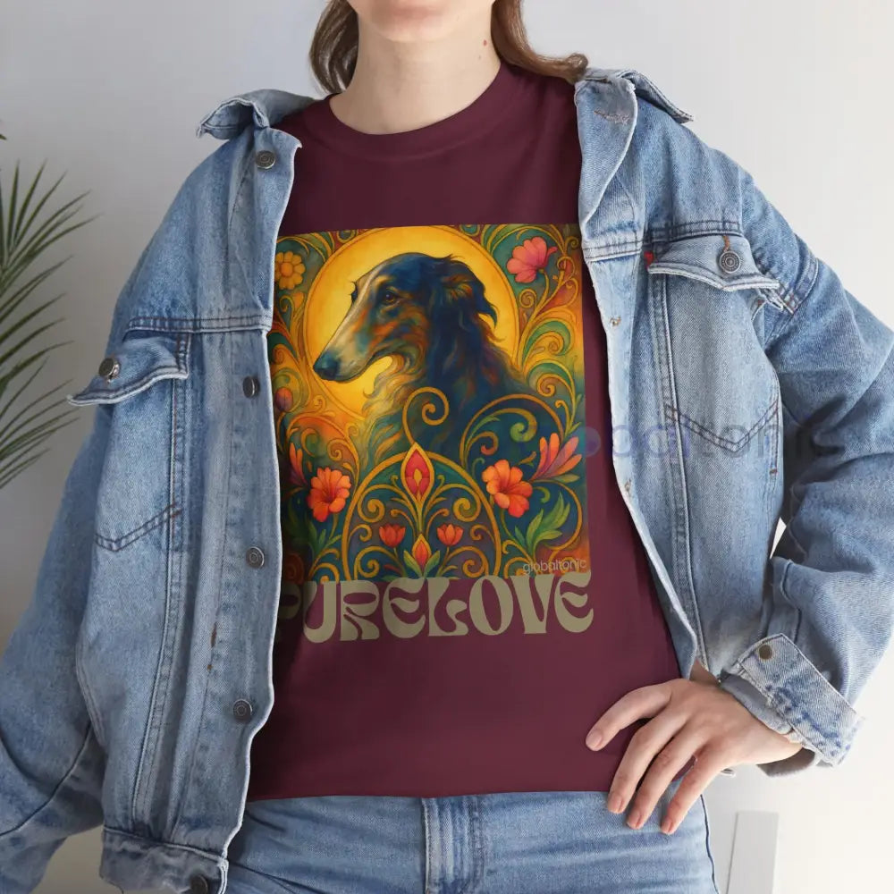 Borzoi Vintage Graphic T-Shirt – Unisex Cotton Tee for Dog Lovers T-Shirt