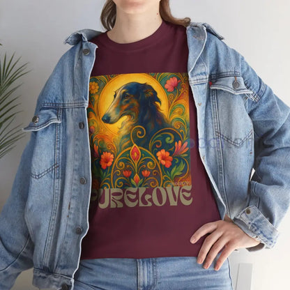 Borzoi Vintage Graphic T-Shirt – Unisex Cotton Tee for Dog Lovers T-Shirt