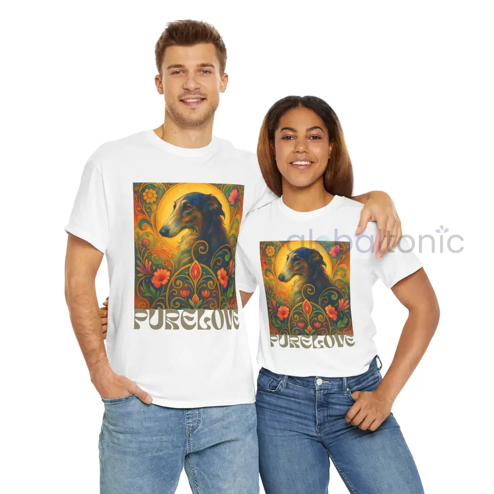 Borzoi Vintage Graphic T-Shirt – Unisex Cotton Tee for Dog Lovers T-Shirt