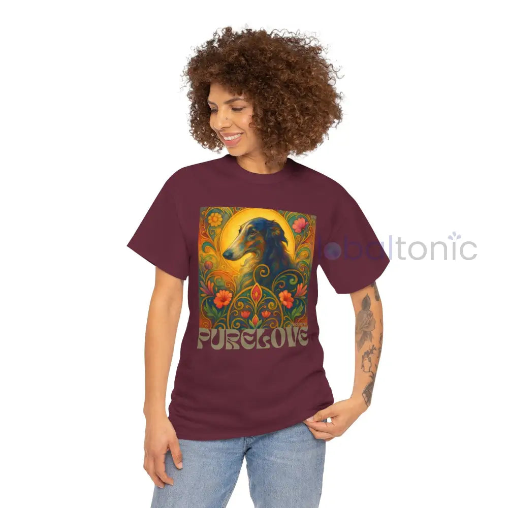 Borzoi Vintage Graphic T-Shirt – Unisex Cotton Tee for Dog Lovers T-Shirt