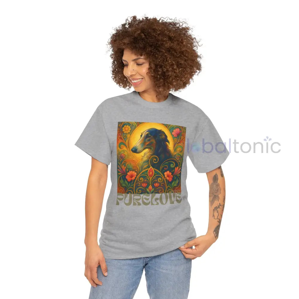 Borzoi Vintage Graphic T-Shirt – Unisex Cotton Tee for Dog Lovers T-Shirt