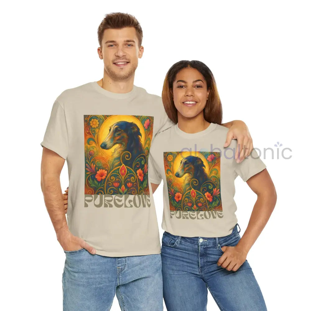 Borzoi Vintage Graphic T-Shirt – Unisex Cotton Tee for Dog Lovers T-Shirt