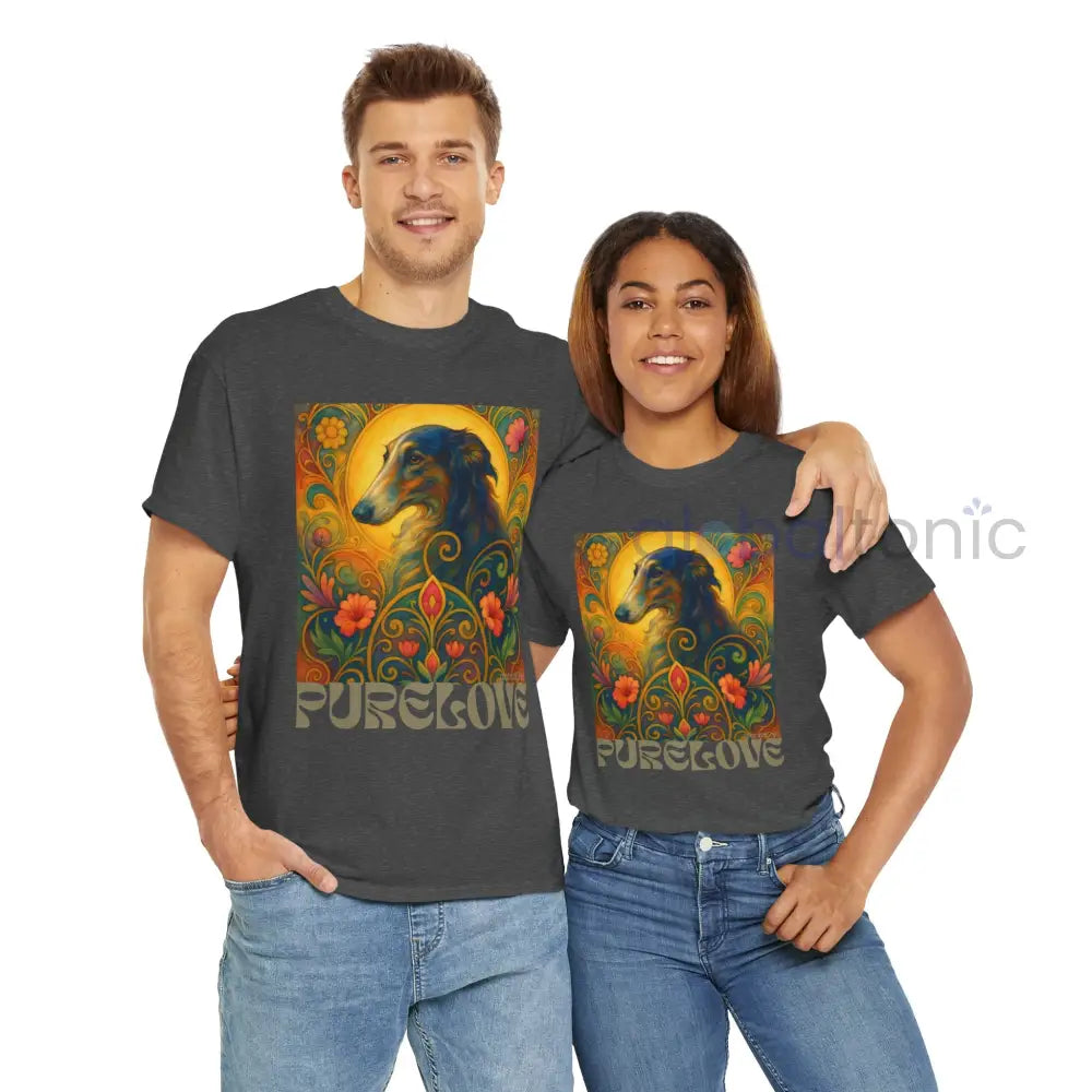 Borzoi Vintage Graphic T-Shirt – Unisex Cotton Tee for Dog Lovers T-Shirt