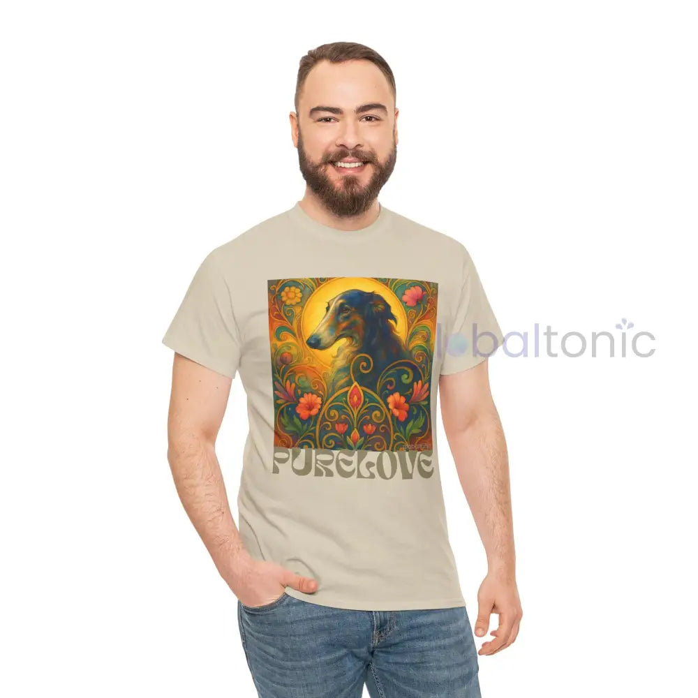 Borzoi Vintage Graphic T-Shirt – Unisex Cotton Tee for Dog Lovers T-Shirt