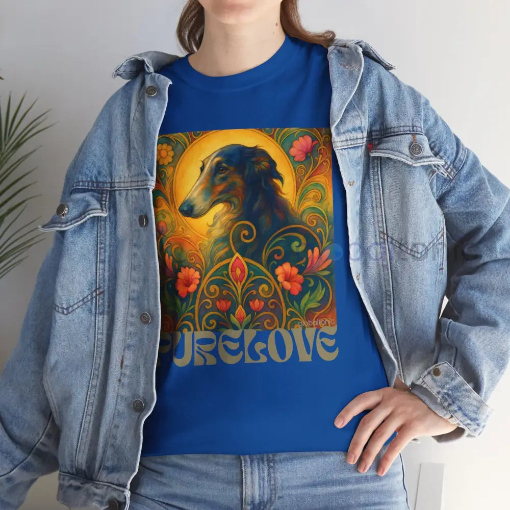 Borzoi Vintage Graphic T-Shirt – Unisex Cotton Tee for Dog Lovers T-Shirt