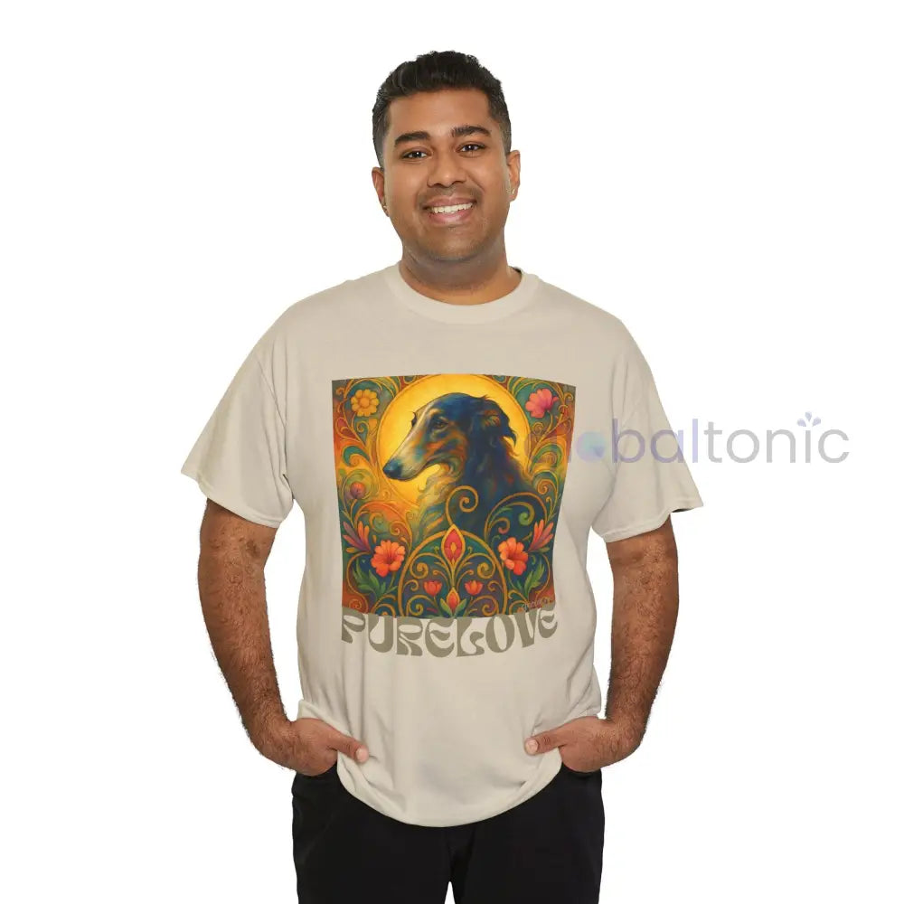 Borzoi Vintage Graphic T-Shirt – Unisex Cotton Tee for Dog Lovers T-Shirt